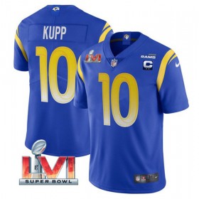 Miesten Los Angeles Rams NFL Pelipaita Cooper Kupp 10 Royal 2022 Super Bowl LVI Vapor Limited